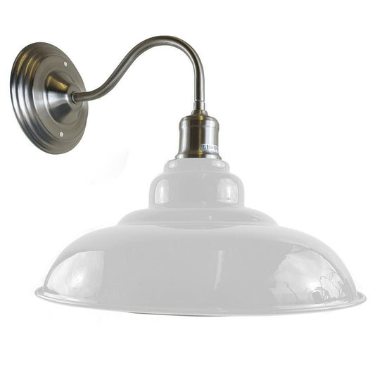 White colour Modern Industrial Indoor Wall Light Fitting Painted Metal Lounge Lamp~1664-0