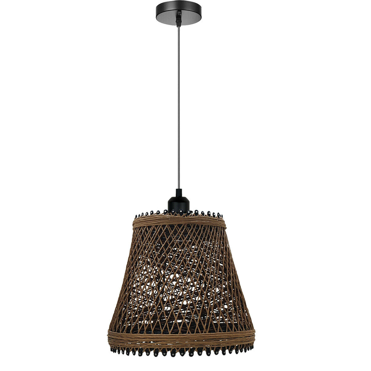 Rustic Woven Cage Pendant Light Industrial Metal Rope Pendant Lighting Fixture~1965-3