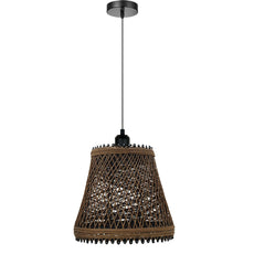 Rustic Woven Cage Pendant Light Industrial Metal Rope Pendant Lighting Fixture~1965-3