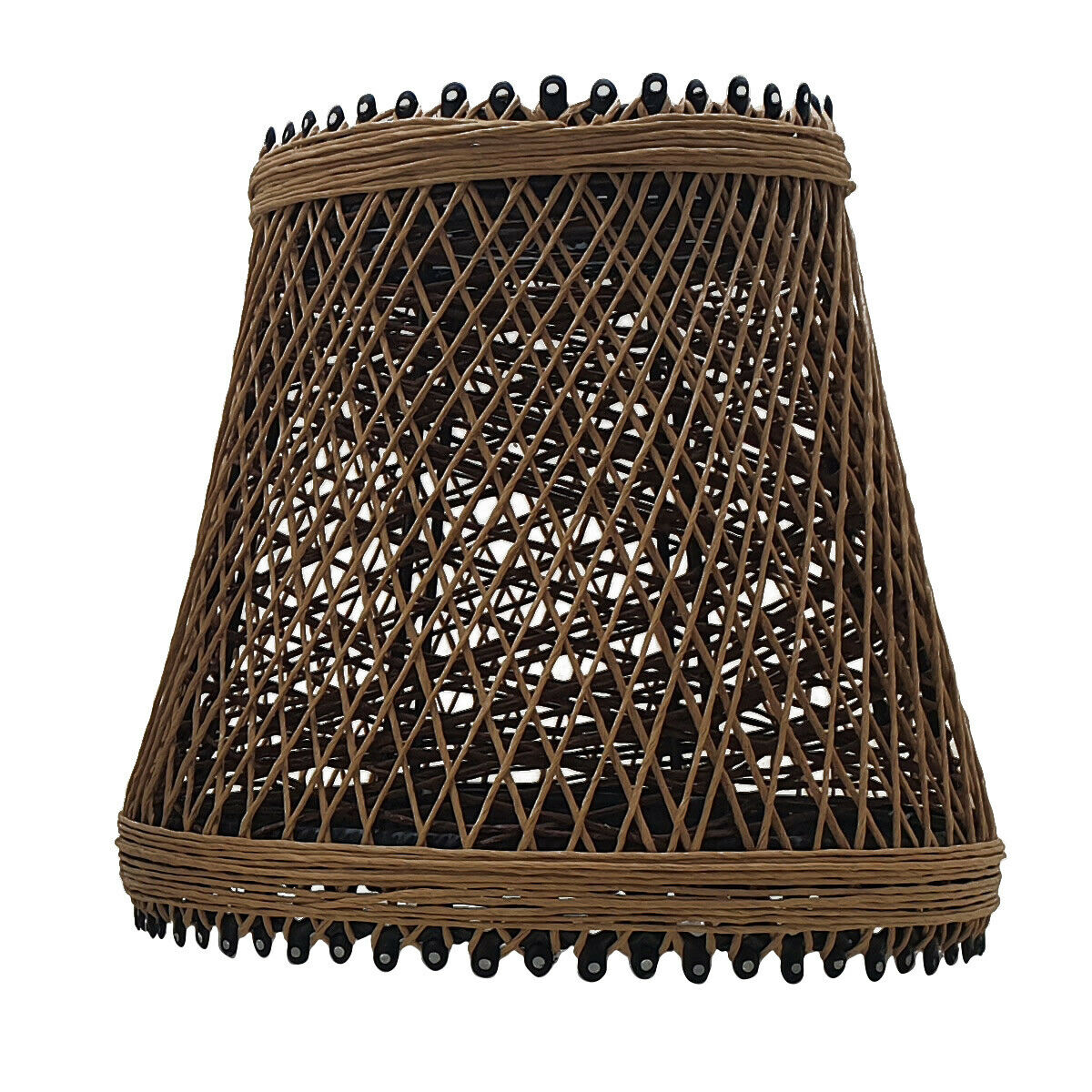 Woven Rattan Creative Lamp Cage With Free Reducer Plate ~1970-1