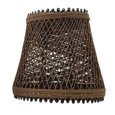 Woven Rattan Creative Lamp Cage With Free Reducer Plate ~1970-1