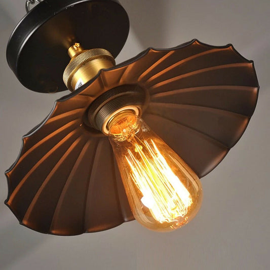 Vintage Retro Industrial Flush Mount Farmhouse Ceiling Light Shade chandelier UK~2225-0