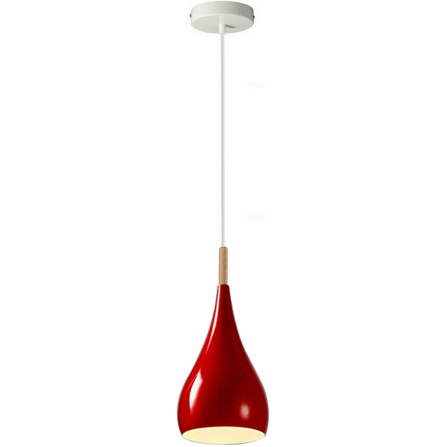 Red colour Retro Style Metal Ceiling Hanging Pendant Light Shade Modern Design~1649-1