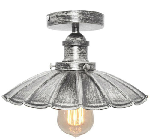 Vintage Retro Industrial Flush Mount Farmhouse Ceiling Light Shade chandelier UK~2225-7