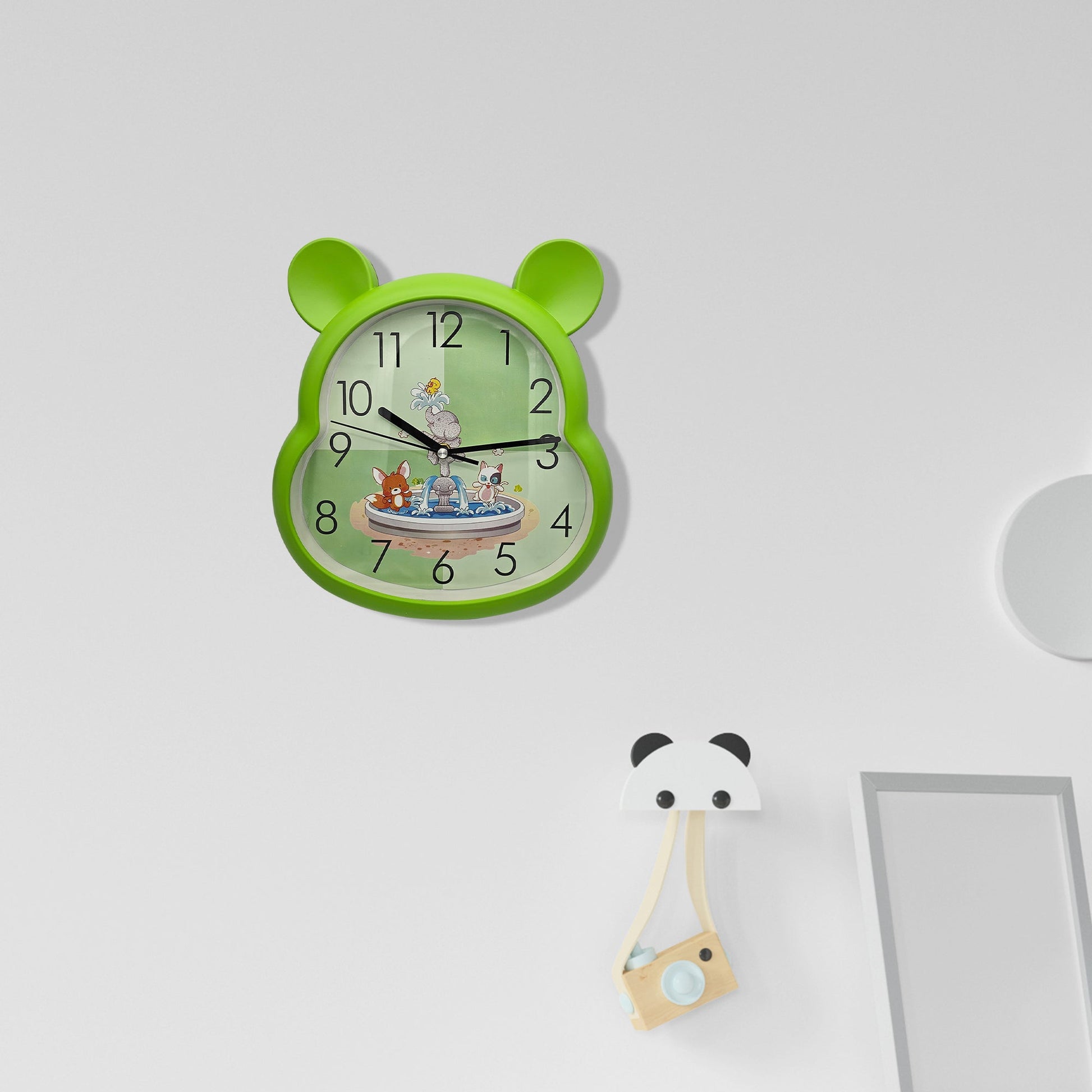 Bear Shaped Wall Clock for Children's Room with Quartz Movement~5169-4