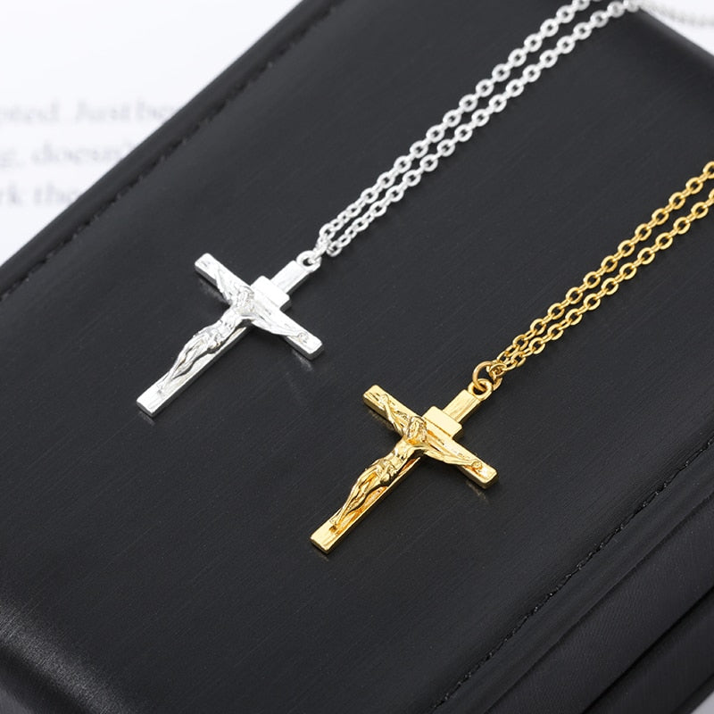 Stainless Steel Chain Cross Necklace - Puritific