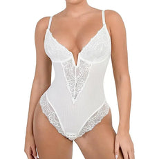 Lace V-Neck Shapewear - Puritific