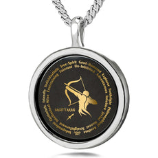 Sagittarius Necklaces for Lovers of the Zodiac 24k Gold Inscribed - Puritific