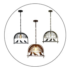 Bird Cage Ceiling Industrial Chandelier Loft Pendant Light With FREE Bulb~2256-2