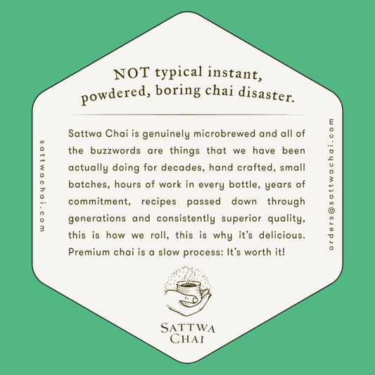 Sattwa Chai - Microbrewed Masala Chai - Organic & Heirloom - Case of 4 x 96 oz-1