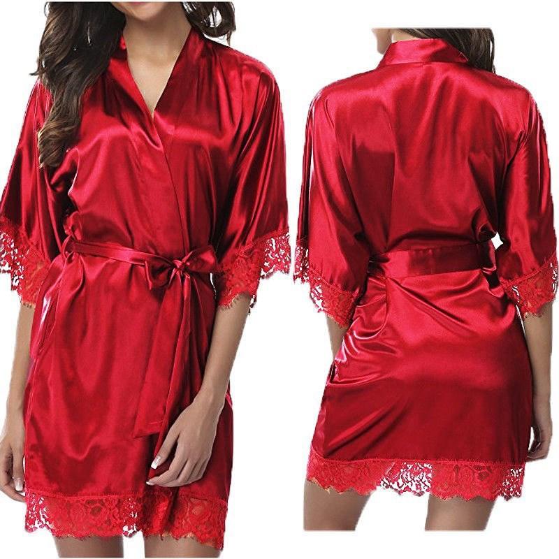 Sexy Kimono Style Silk Robe - Puritific