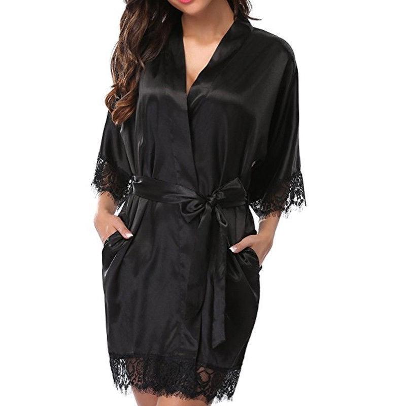 Sexy Kimono Style Silk Robe - Puritific