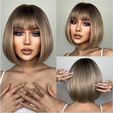 Short Bob Wig With Bangs - Puritific