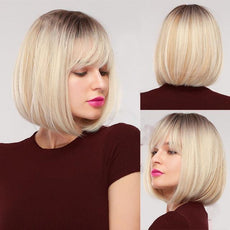 Short Bob Wig With Bangs - Puritific