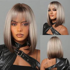 Short Bob Wig With Bangs - Puritific