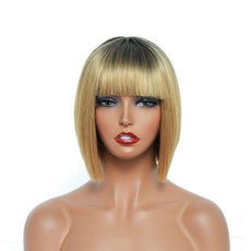 Short Bob Wig With Bangs - Puritific