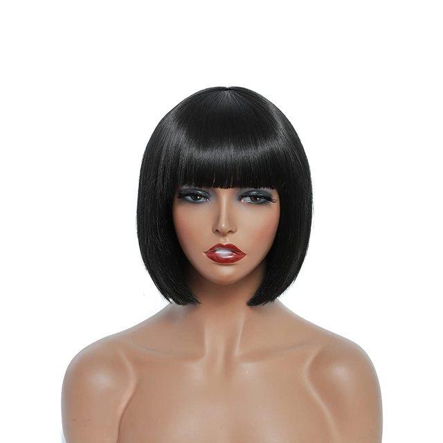 Short Bob Wig With Bangs - Puritific