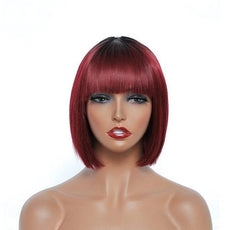 Short Bob Wig With Bangs - Puritific