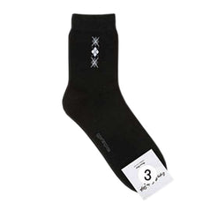 Simple Argyle Mens Quarter Socks-1