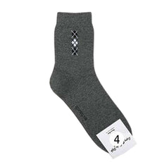 Simple Argyle Mens Quarter Socks-2