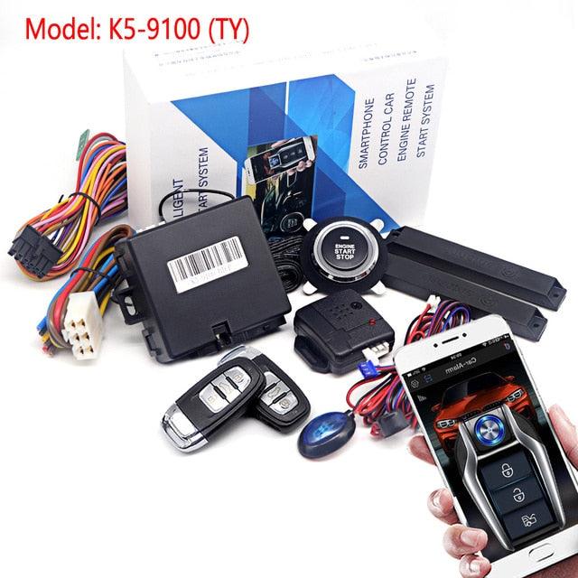 Smart App Remote Start Stop System for Cars, Car Alarm Keyless Entry System - Puritific