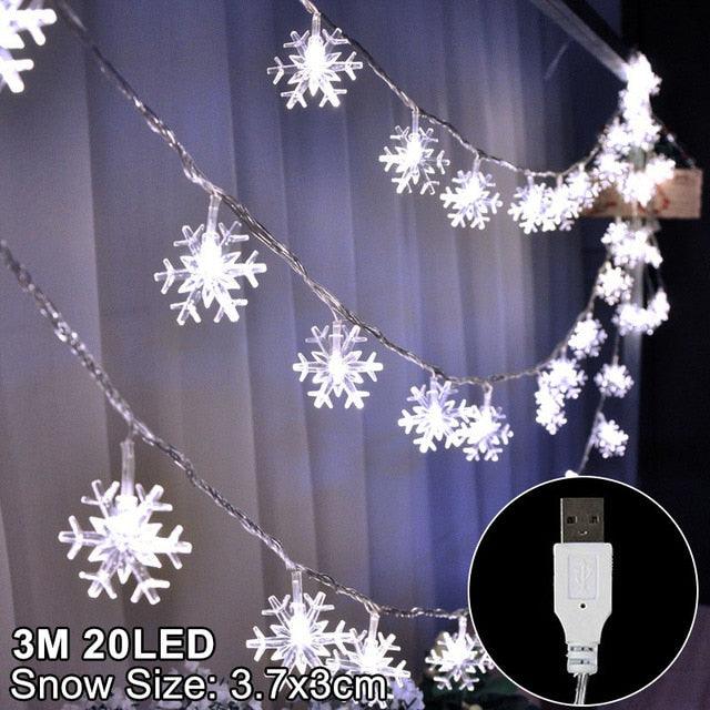 Snowflakes LED Christmas Lights - Puritific