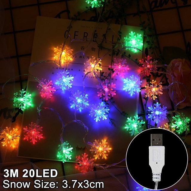 Snowflakes LED Christmas Lights - Puritific