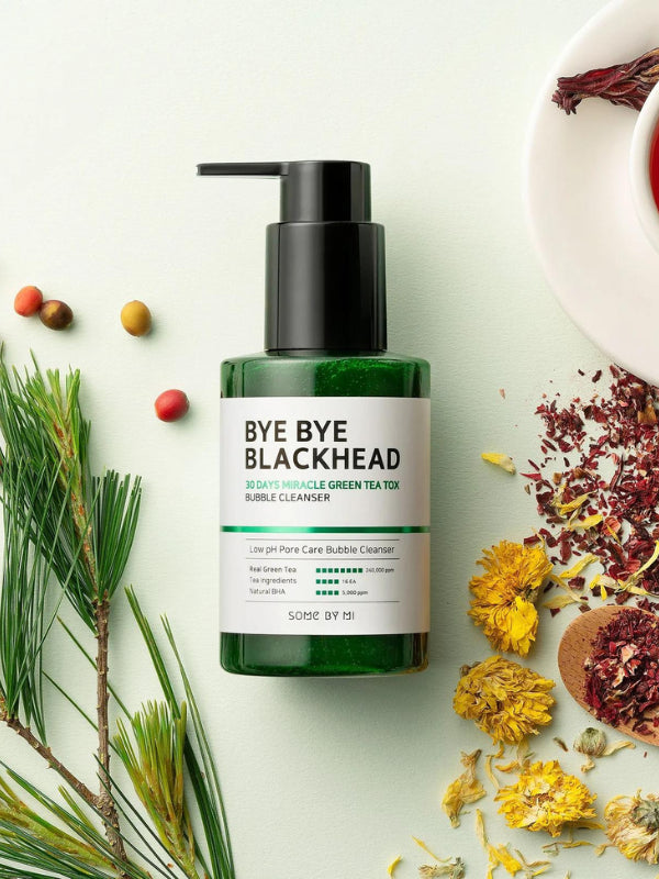 SOME BY MI Bye Bye Blackhead 30 Days Miracle Green Tea Tox Bubble Cleanser 120g-0