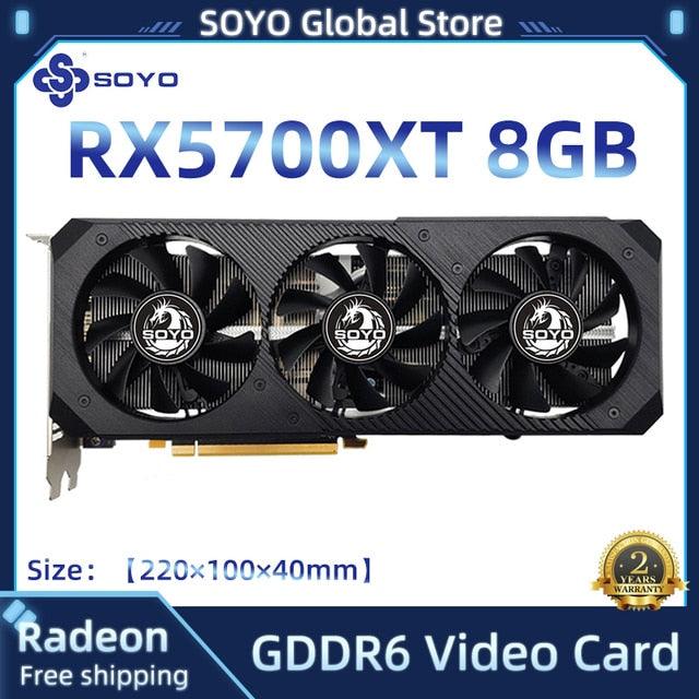 SOYO RX 5700XT 5500XT 8GB Graphics Card GPU GDDR6 256-Bit 8pin+8pin 7nm Brand New Video Card Support Desktop CPU placa de video - Puritific