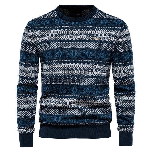 Spliced Cotton Men's Sweater - Puritific