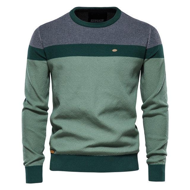 Spliced Cotton Men's Sweater - Puritific