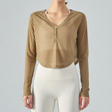 Long Sleeve Khaki Brown