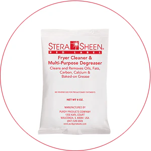 Stera-Sheen Red Label Fryer Cleaner & Multi-Purpose Degreaser, Easy Use Portion Packets, FG RED246 by Purdy Products, Case of 24 x 6 oz packets-2