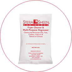 Stera-Sheen Red Label Fryer Cleaner & Multi-Purpose Degreaser, Easy Use Portion Packets, FG RED246 by Purdy Products, Case of 24 x 6 oz packets-2