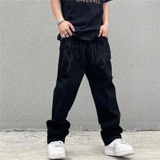 Streetwear Embroidery Baggy Jeans - Puritific