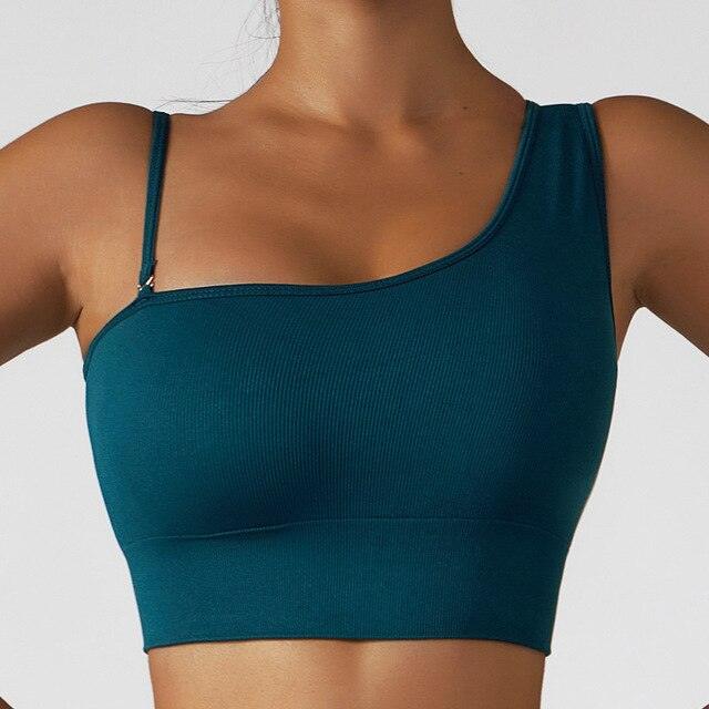 Summer Sexy Oblique Shoulder Yoga Clothes Tops - Puritific