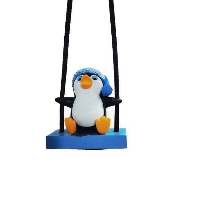 Swing Sled Penguin Car Pendant - Puritific