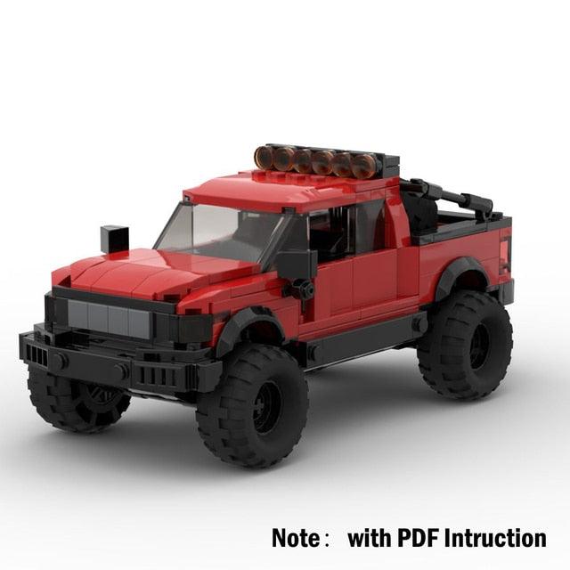 Technical Ford Raptors F-150 Pickup Truck Car Building Blocks - Puritific