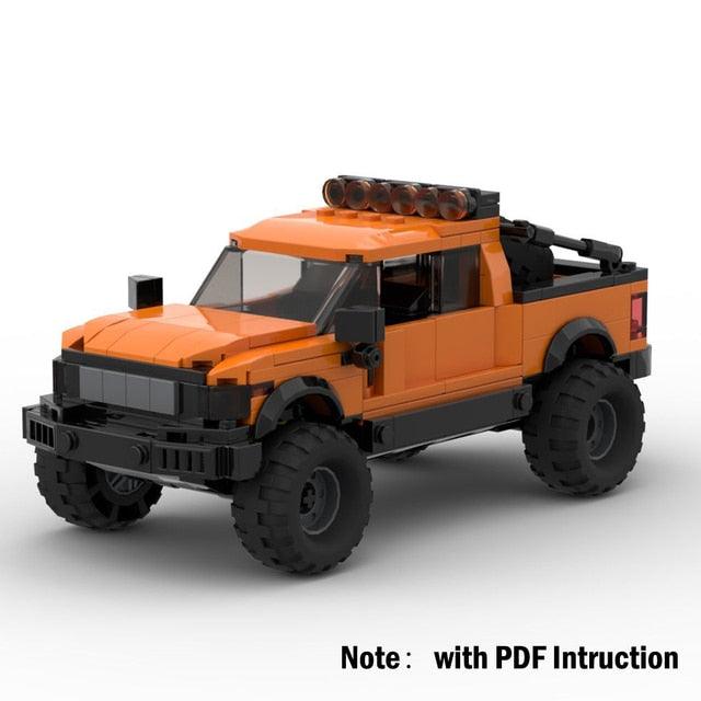 Technical Ford Raptors F-150 Pickup Truck Car Building Blocks - Puritific