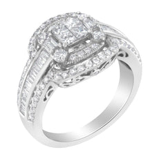 14KT White Gold Diamond Cocktail Ring (1 1/4 cttw, H-I Color, SI2-I1 Clarity) - Puritific