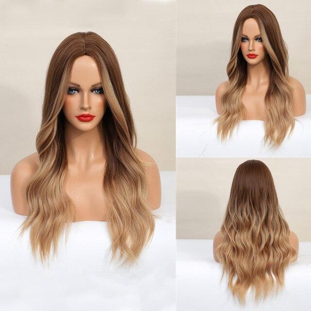 U.SHINE Ombre Brown Mixed Pink Blonde Wig - Puritific