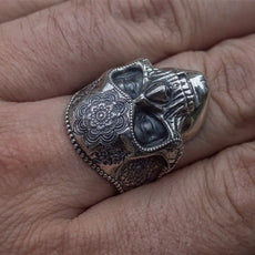 Skull Ring Mandala Flower - Puritific