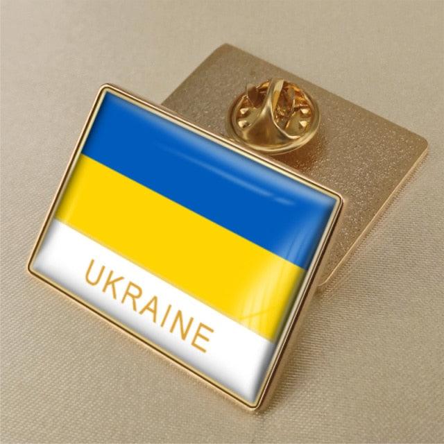 Ukrainian Flag Brooch - Puritific