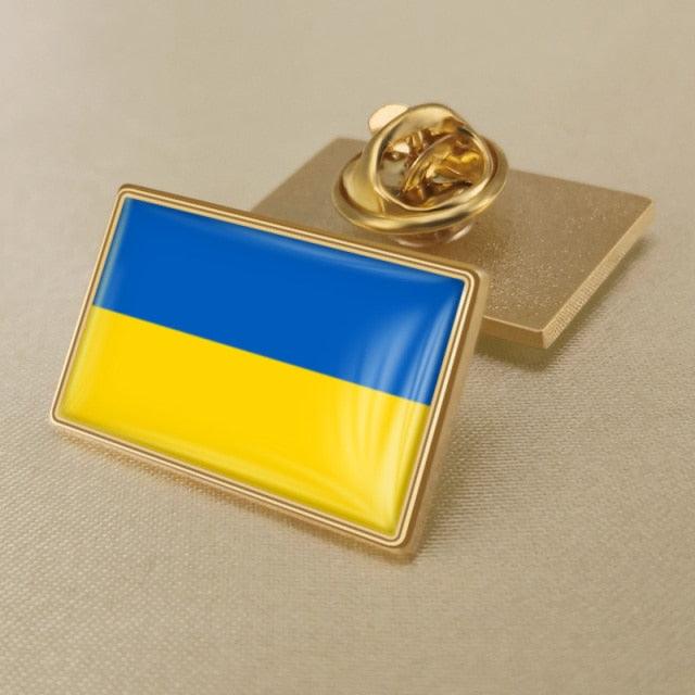 Ukrainian Flag Brooch - Puritific