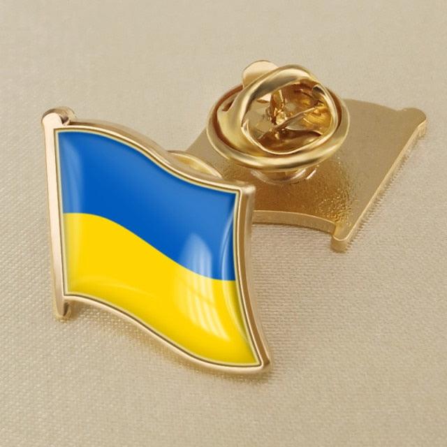 Ukrainian Flag Brooch - Puritific