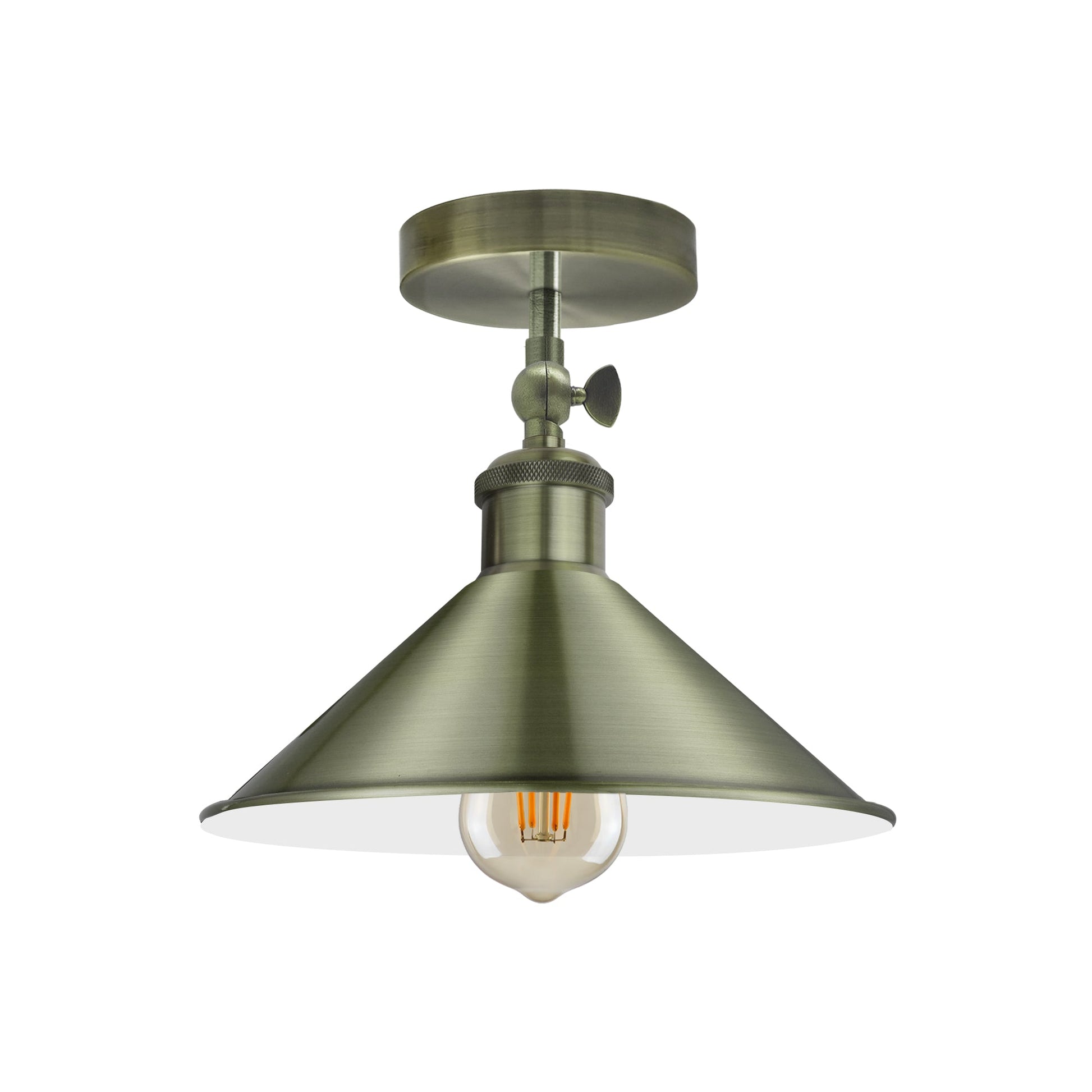 adjustable semi Flush Mount Metal ceiling Light Pendant Light Cone Shade~5132-5