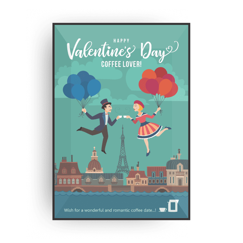 VALENTINE`S DAY COFFEE & TEA GREETING CARDS-0