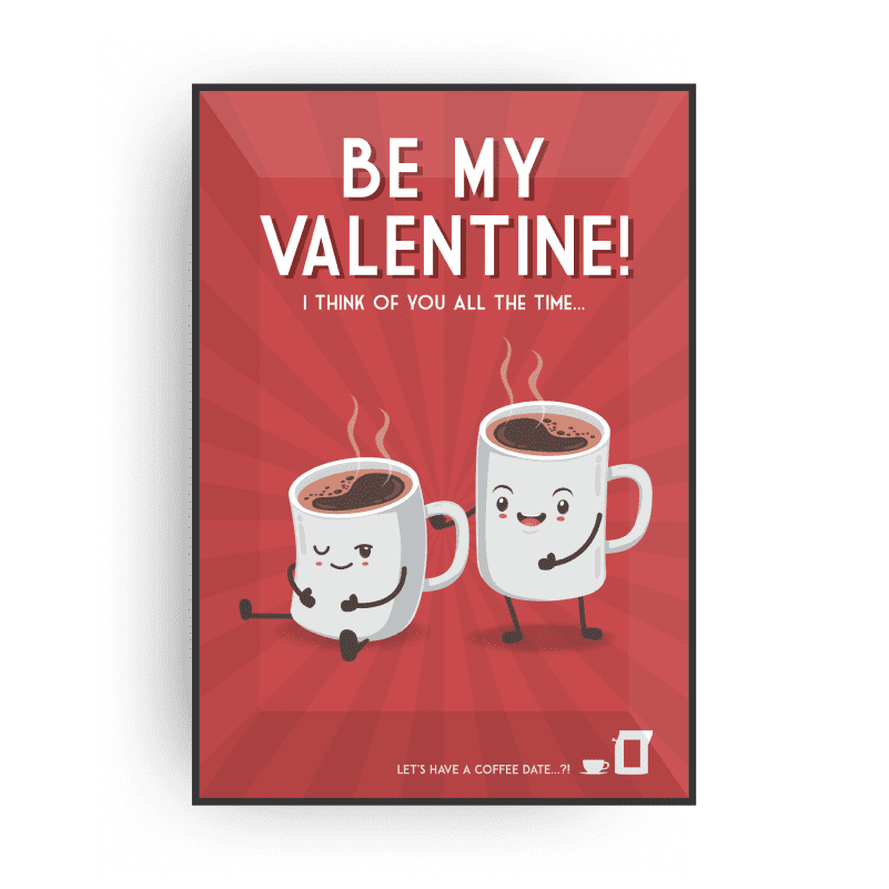 VALENTINE`S DAY COFFEE & TEA GREETING CARDS-4