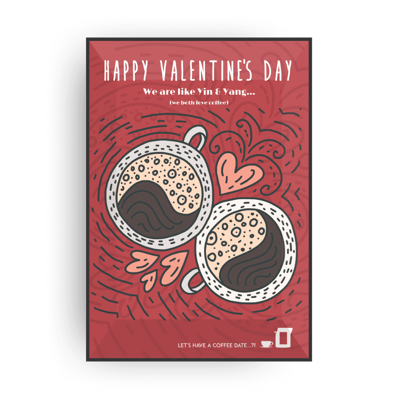 VALENTINE`S DAY COFFEE & TEA GREETING CARDS-2