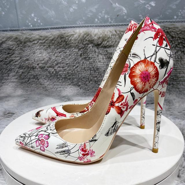 Veowalk Flowers Stiletto Pumps - Puritific